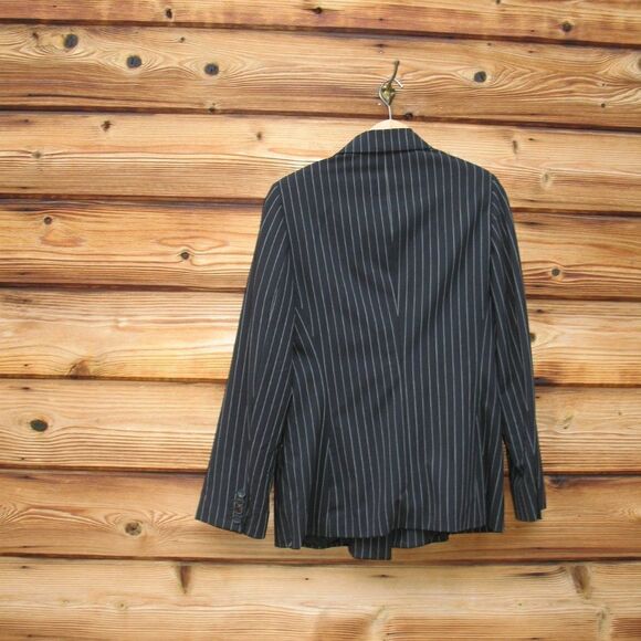 Vintage Piazza Sempione Stretch Wool Pinstripe Double Breasted Jacket Blazer L - Picture 7 of 12